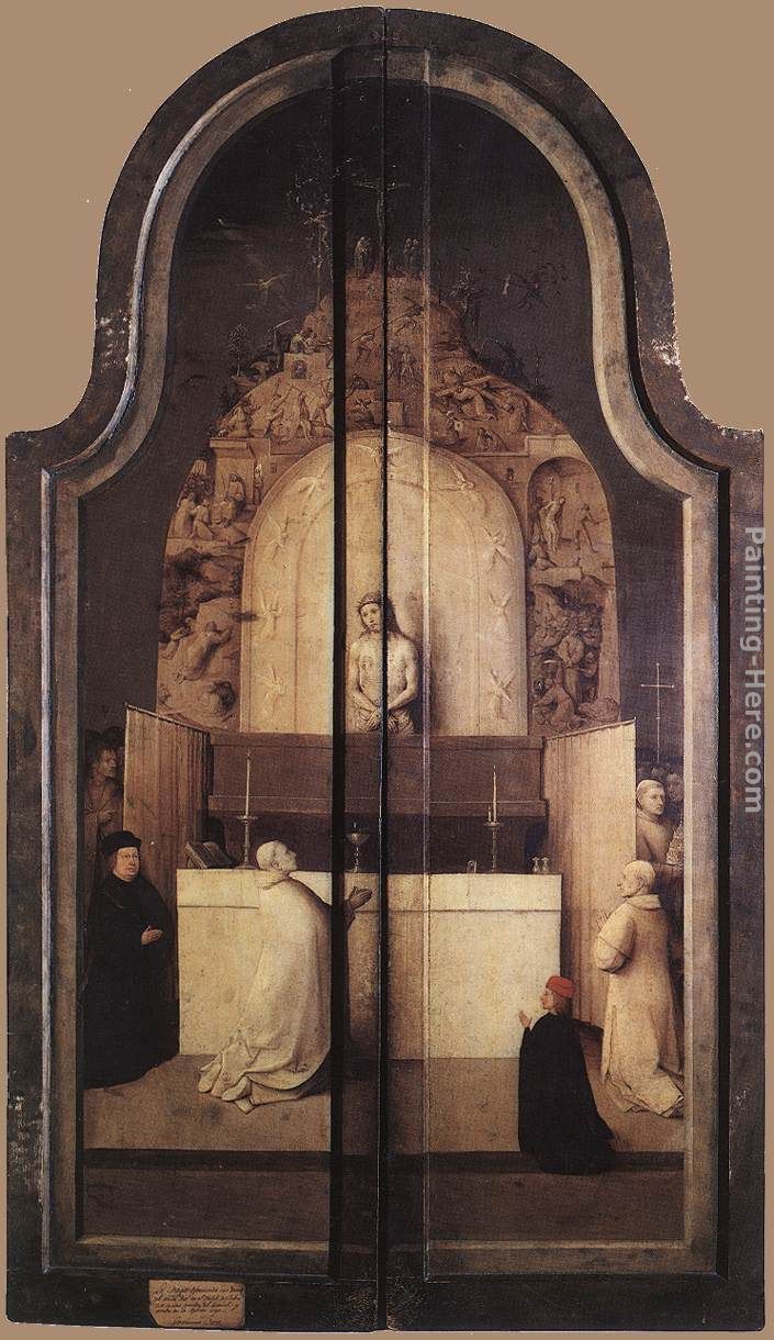 Adoration of the Magi, closed painting - Hieronymus Bosch Adoration of the Magi, closed art painting